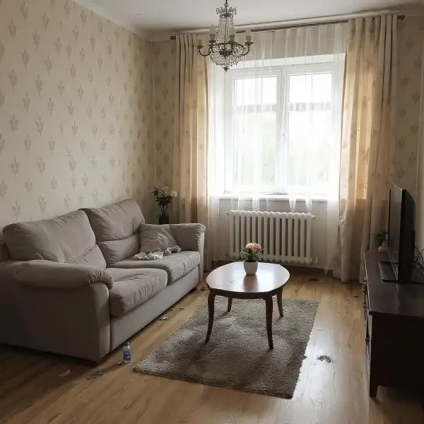 Квартира после предыдущих жильцов - до уборки